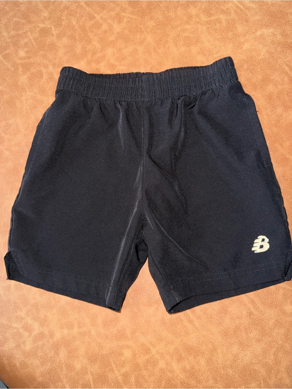 New Balance Boy 4T Black Athletic Shorts with Logo